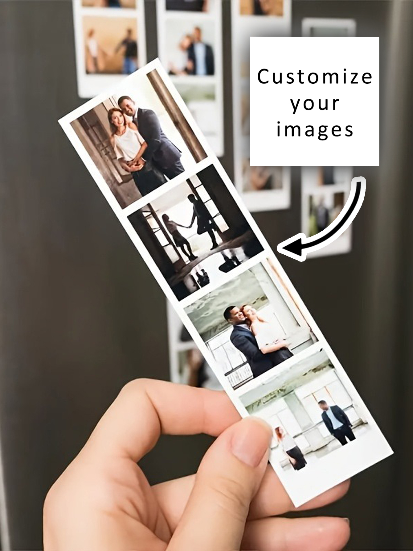 Personalized Refrigerator Photo Strip Stickers